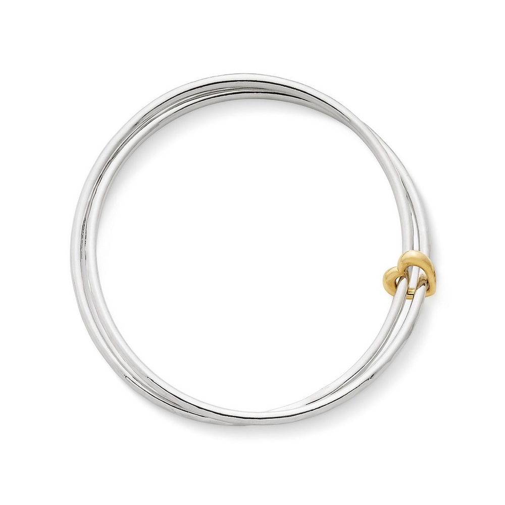 James Avery Heart of Gold Combo Bangle Bracelet